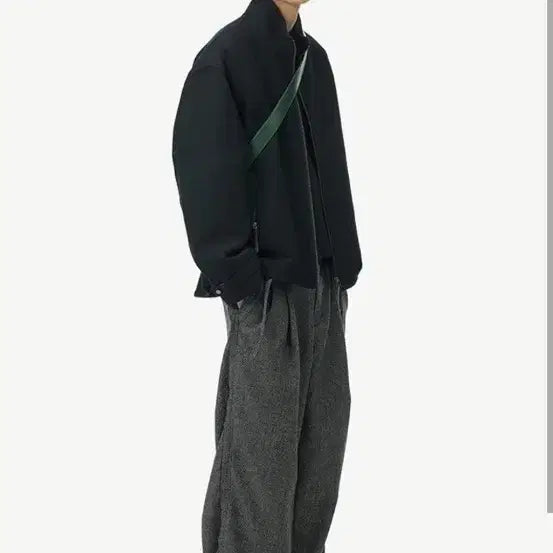 [BUNJANG] COOR Wool Stand Collar Blouson S / 쿠어 울 스탠카라 블루종 S