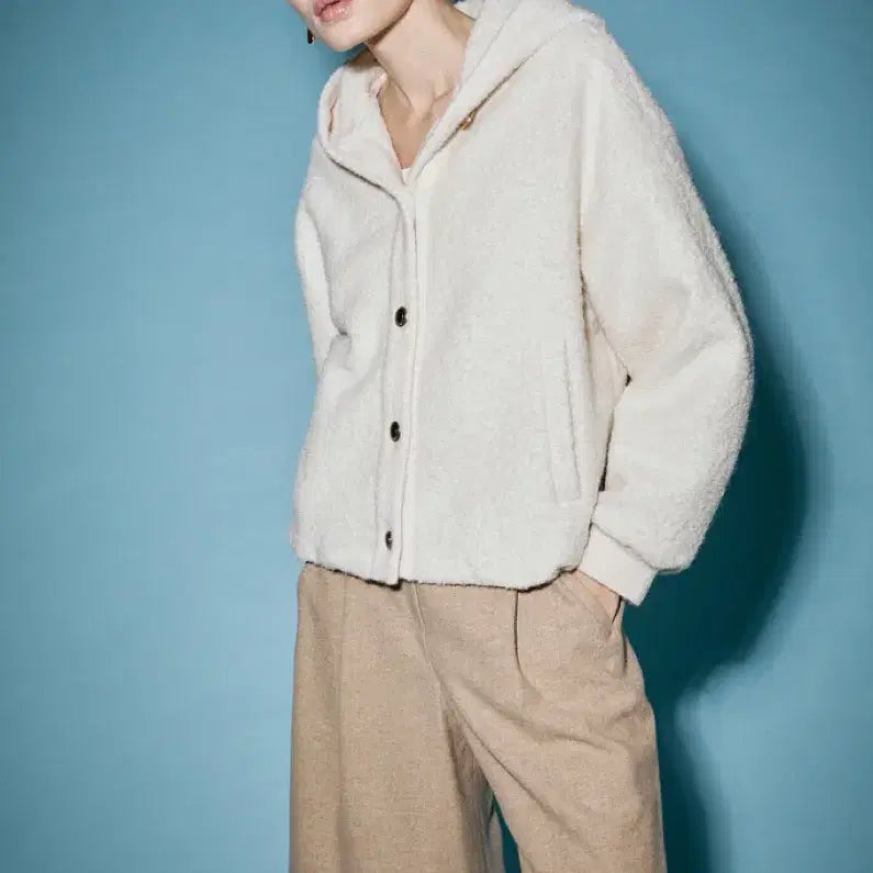 [BUNJANG] The Cashmere 25 Lambswool Blend Hooded Jumper / 25 더캐시미어 램스 울 블렌드 후드 점퍼 한섬