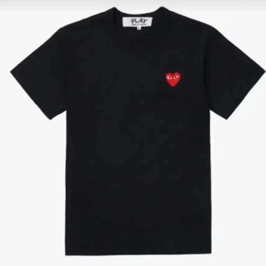 [BUNJANG] Comme des Garçons Heart Logo T-Shirt Black S / 꼼데가르송 하트 로고 반팔 티셔츠 블랙 S