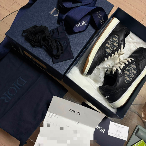 [BUNJANG] Dior B27 Oblique Low-Top Sneakers Black / [정품 / 풀구성] 디올 B27 오블리크 로우탑 스니커즈 블랙290