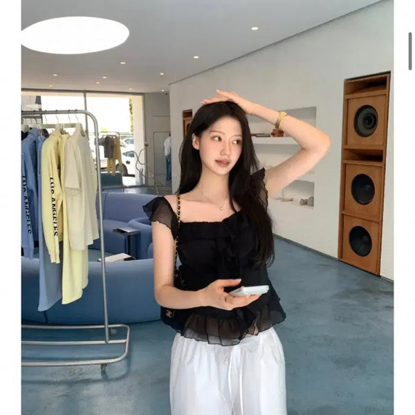 [BUNJANG] Le Plain Ruby Blouse Black M / 르플레인 루비 블라우스 블랙 M