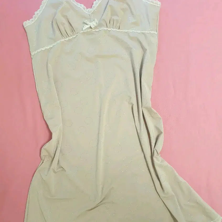 [BUNJANG] Beige Slip Dress - Used / 슬립 원피스.잠옷사용.중고.세탁완료