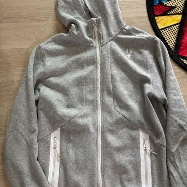 [BUNJANG] Spider Grey Zip-Up Hoodie / 스파이더 후드 집업 그레이