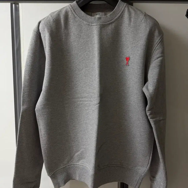 [BUNJANG] AMI Ami Small Heart Sweatshirt Grey L / 아미 맨투맨 그레이 L