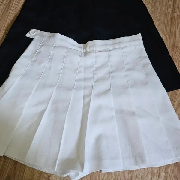 [BUNJANG] Pleated Skirt Set / 플리츠 스커트 세트 블랙 화이트