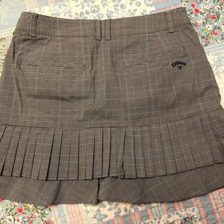 [BUNJANG] Callaway Check Pleated Golf Skirt Size 64 / 캘러웨이 체크 플리츠 골프 스커트 64