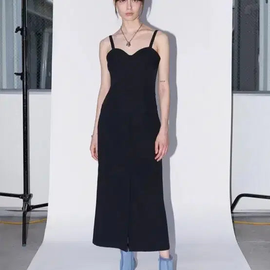 [BUNJANG] Bustier Long Dress Black S Size / 뷔스티에 롱 원피스 (새상품)