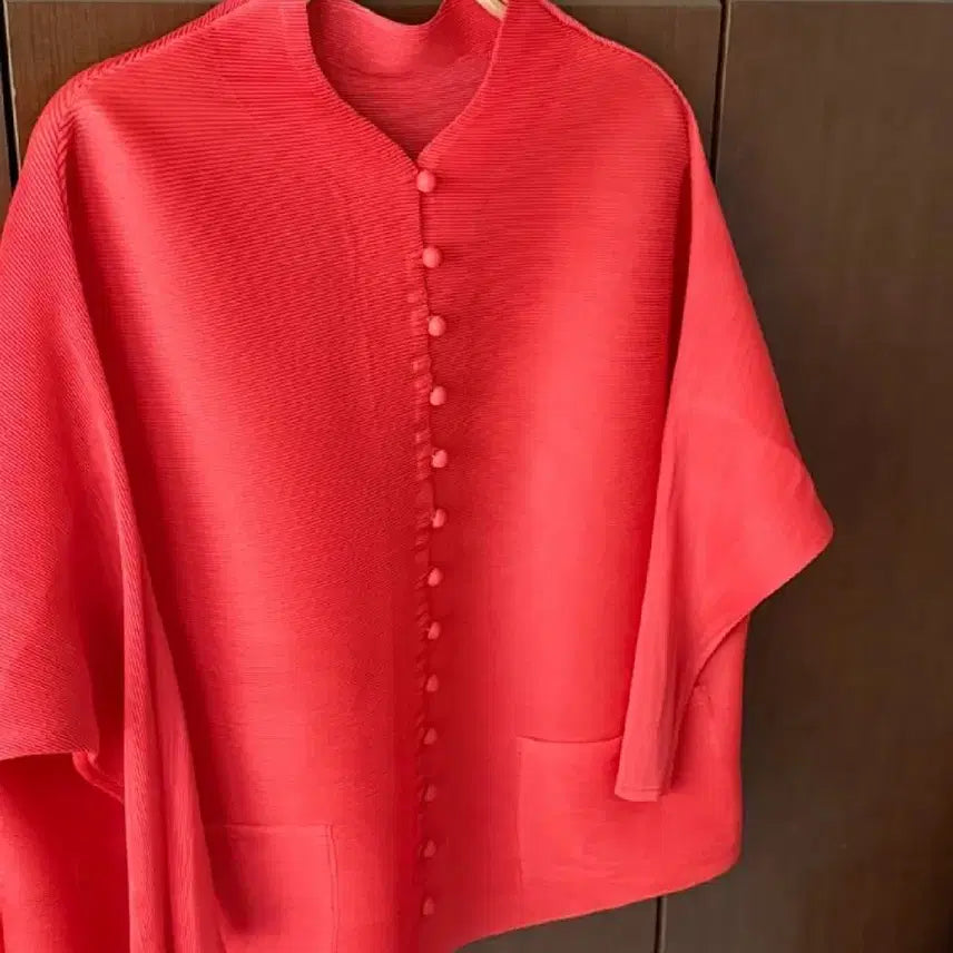 [BUNJANG] Pleated Button Cardigan / 플리츠 버튼 가디건