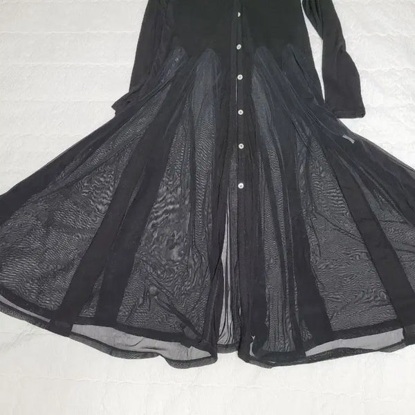 [BUNJANG] Egoist Flare See-through Long Cardigan / 에고이스트 플레어시스루 롱가디건