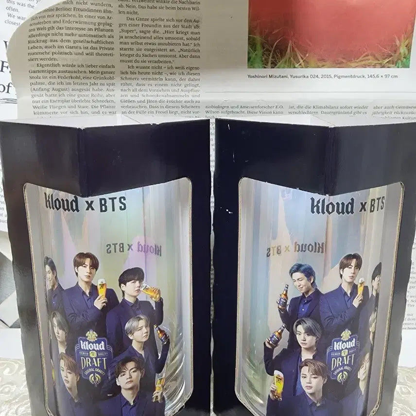 [BUNJANG] BTS Hologram Glass Beer Mugs (Bundle Set) / bts홀로그램유리컵.맥주잔2개일괄
