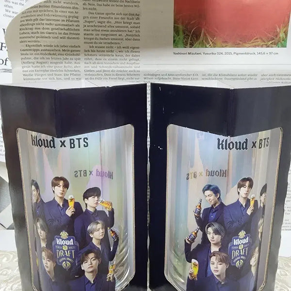 [BUNJANG] BTS Hologram Glass Beer Mugs (Bundle Set) / bts홀로그램유리컵.맥주잔2개일괄