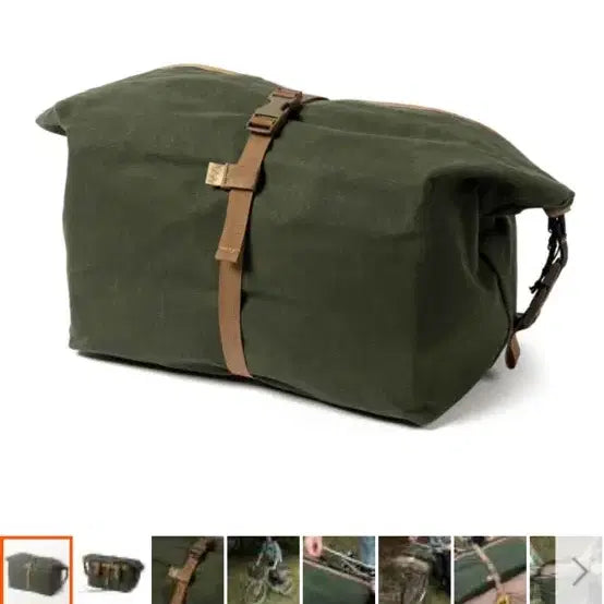 [BUNJANG] V.A Hippo Bag Olive Waxed Canvas Basket Bag / V.A. 자전거 바스켓백 올리브색 새상품
