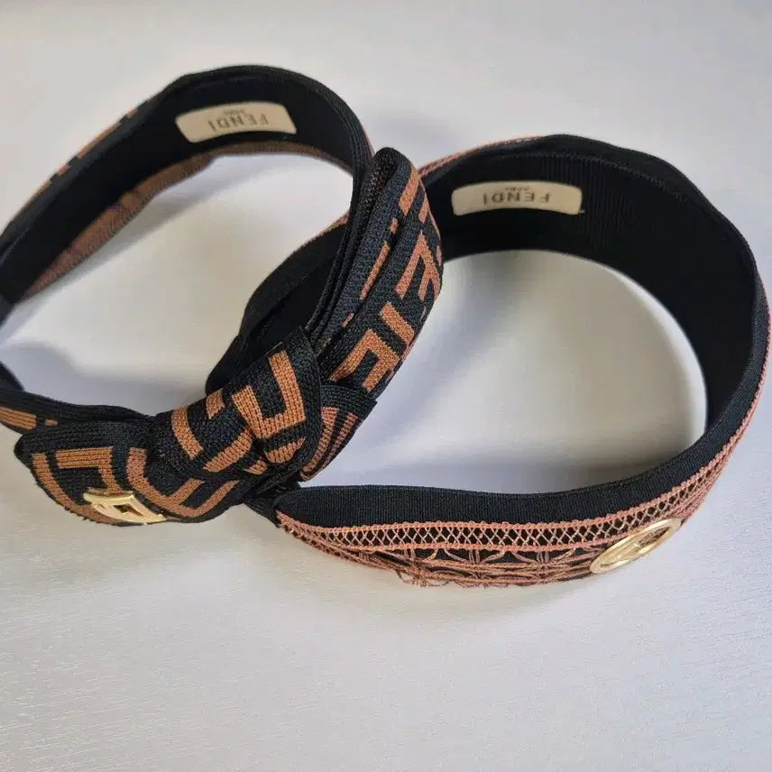 [BUNJANG] Brown Headband Set / 브라운 헤어밴드 세트