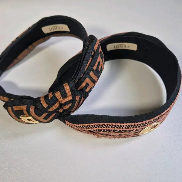 [BUNJANG] Brown Headband Set / 브라운 헤어밴드 세트