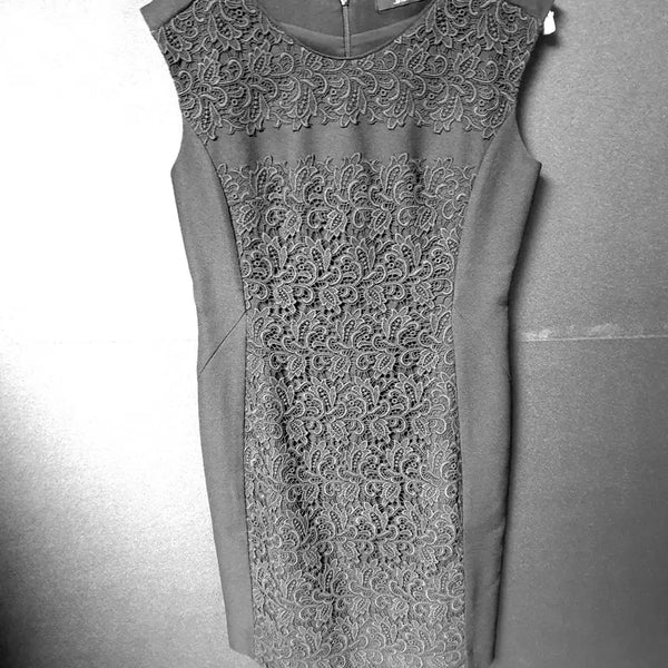 [BUNJANG] JJ JIGOTT Lace Panel Mini Dress / 진짜만원 JJ지고트 레이스배색 미니원피스 66 블랙