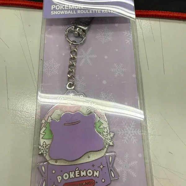 [BUNJANG] Pokemon Ditto Snow Globe Roulette Keychain (Sealed) / 포켓몬 메타몽 스노우볼 룰렛 키링 미개봉 새상품