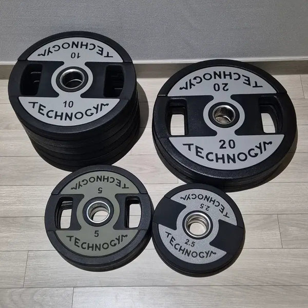 [BUNJANG] Technogym Style Urethane Weight Plates (115KG Total) / (무료배송) 115KG 테크노짐 우레탄 중량 원판 바벨 플레이트