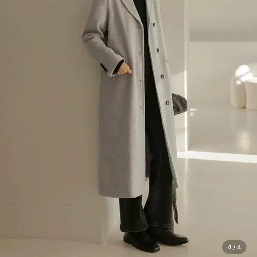 [BUNJANG] Muse Rin Lander Wool Cashmere Long Coat (Black) / 뮤즈린 란더 울 캐시미어 롱 코트(블랙)