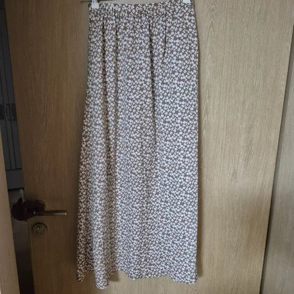 [BUNJANG] GU Floral Pattern Long Skirt / GU 플로럴 패턴 롱 스커트 ( 일본)