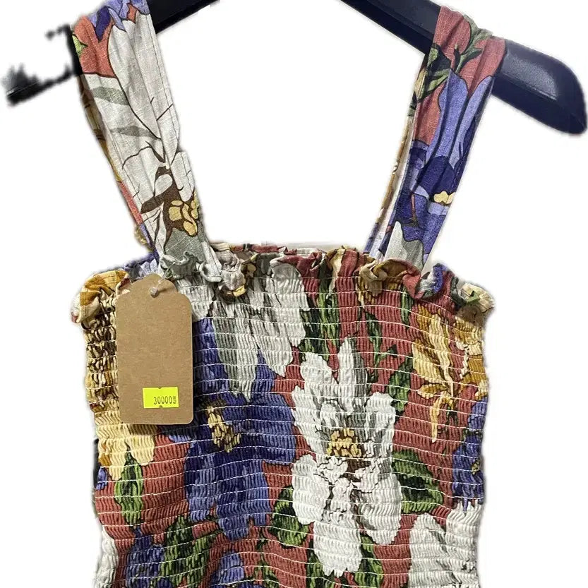 [BUNJANG] Floral Print Bustier Top / 꽃무늬 뷔스티에 탑 새상품