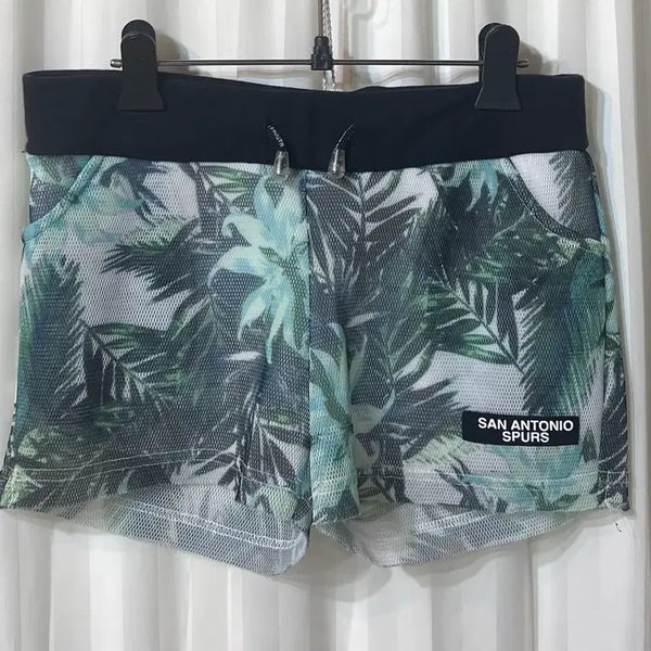 [BUNJANG] NBA Basketball Shorts Mint Tropical Pattern / NBA 농구 쇼츠 민트 55-66 상태좋음