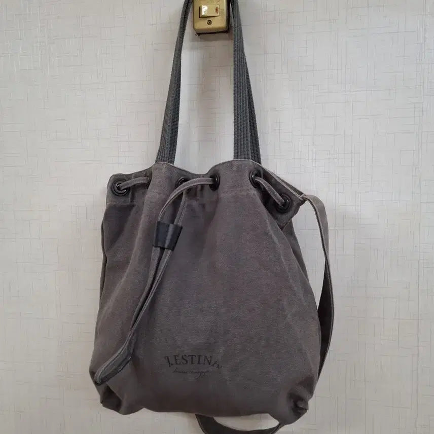 [BUNJANG] J.ESTINA Canvas Drawstring Eco Bag / J.ESTINA 캔버스 복조리 에코백