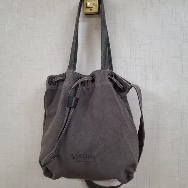 [BUNJANG] J.ESTINA Canvas Drawstring Eco Bag / J.ESTINA 캔버스 복조리 에코백