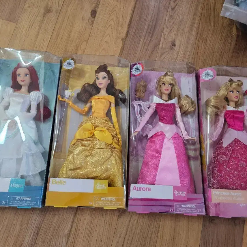 [BUNJANG] Disney Princess Ariel, Belle, Aurora Dolls Set / 디즈니 인형