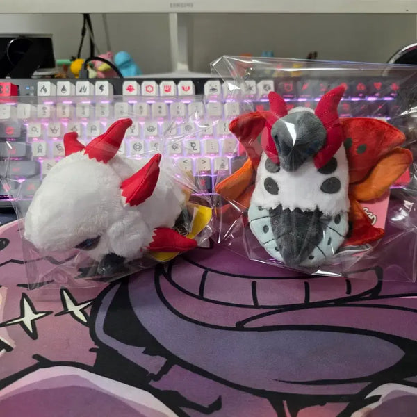 [BUNJANG] Pokemon Fit Volcarona & Fomantis Plush Set / (새상품/일괄) 포켓몬 fit 활화르바, 불카모스 봉제인형