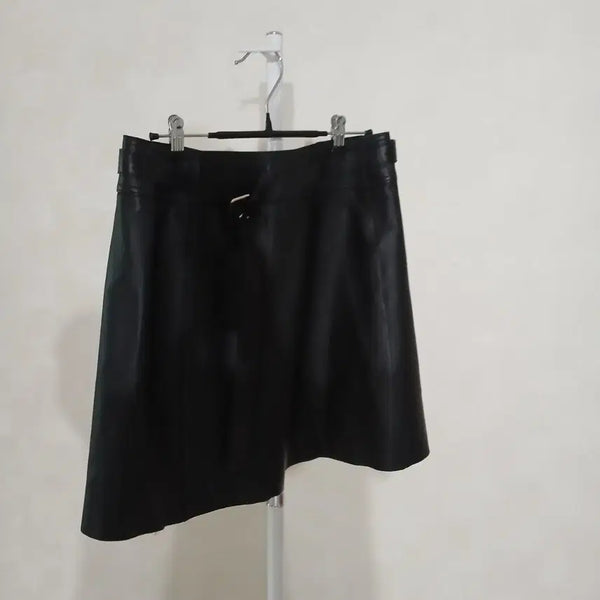 [BUNJANG] Massimo Dutti Natural Lambskin Belted Skirt / 마시모두띠 천연양가죽 벨티드 스커트