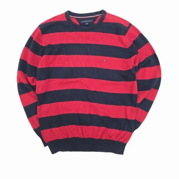 [BUNJANG] Tommy Hilfiger Bold Stripe Crewneck Knit Sweater / [XL/추천95] 타미힐피거 보더 스트라이프 니트 스웨터