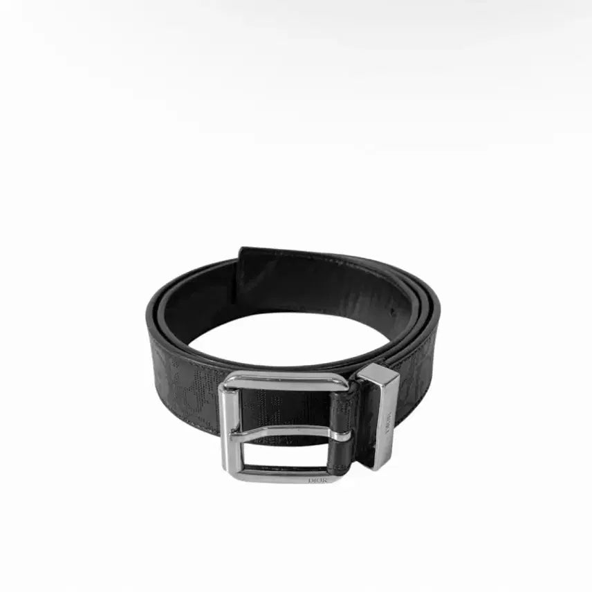 [BUNJANG] Dior Men's Classic Oblique Jacquard Leather Belt Black / [90] 디올 남성 클래식 오블리크 자카드 갤럭시 레더 벨트 블랙