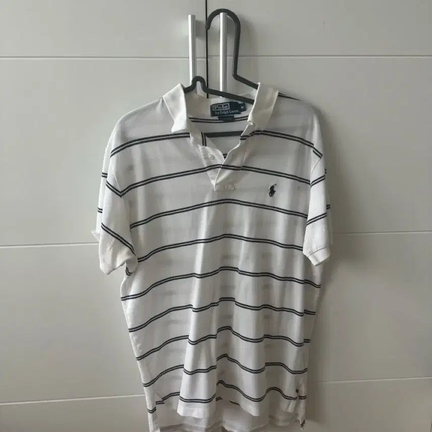 [BUNJANG] Polo Ralph Lauren Striped Collar T-Shirt / 폴로 랄프로렌 스트라이프 카라티