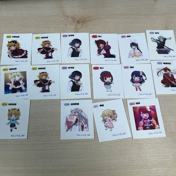[BUNJANG] Oshi no Ko Stickers 16pc Bundle Set / 최애의 아이 띠부씰 16장 일괄