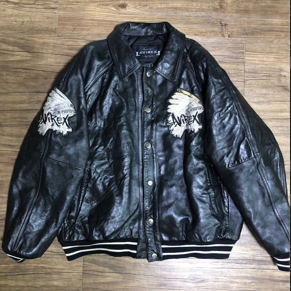 [BUNJANG] AVIREX Indian Real Leather Jacket 4XL / 아비렉스(AVIREX) 인디언 리얼레더 자켓
