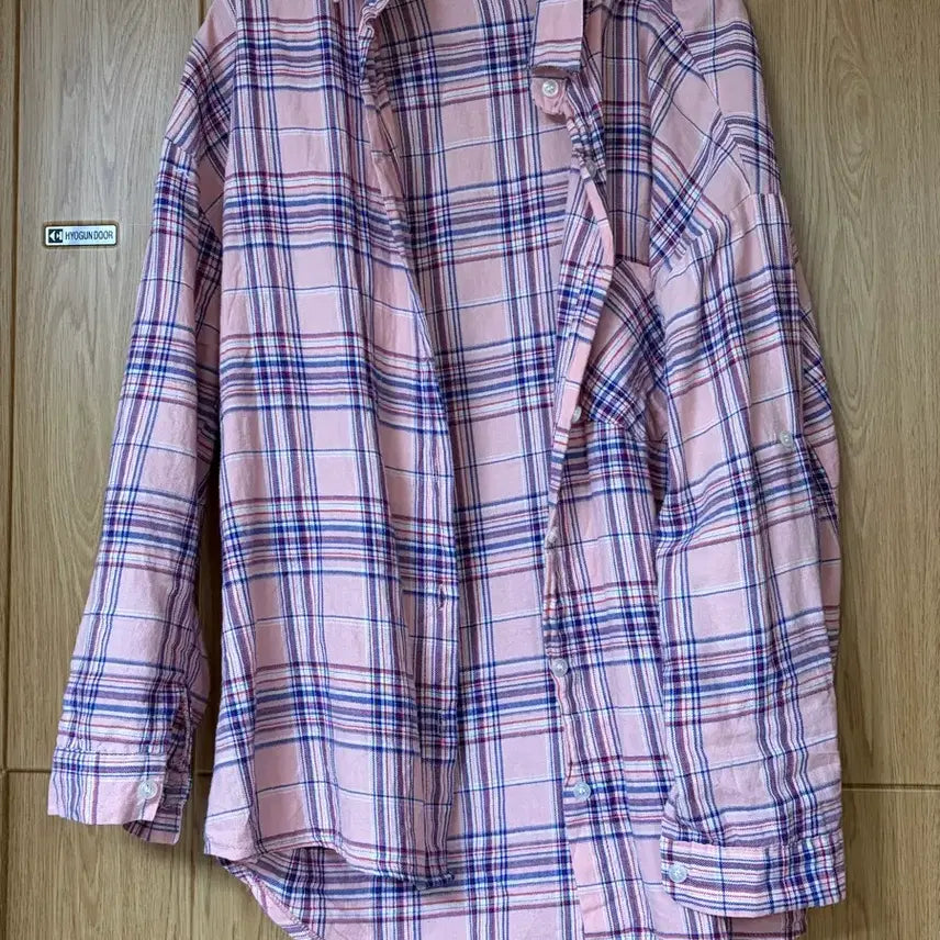 [BUNJANG] Vintage Pink Checkered Shirt / 빈티지 분홍핑크 체크 남방 셔츠
