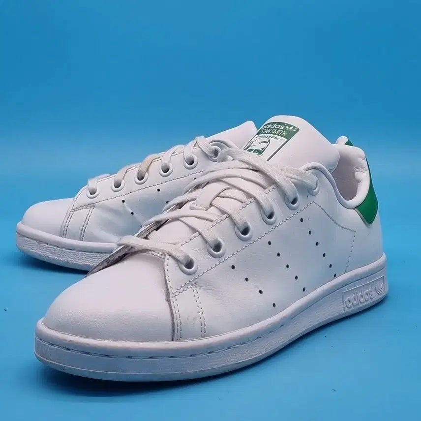 [BUNJANG] Adidas Stan Smith White/Green Sneakers (225) / b 아디다스 스탠스미스 흰초 스니커즈 225