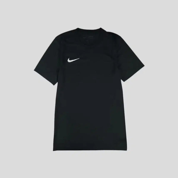 [BUNJANG] Nike Dri-FIT Colorblock Swoosh Logo Slim Fit T-Shirt / 나이키 블랙 화이트 배색 스우시 로고 슬림핏 드라이핏 기능성 반팔 티셔츠 M