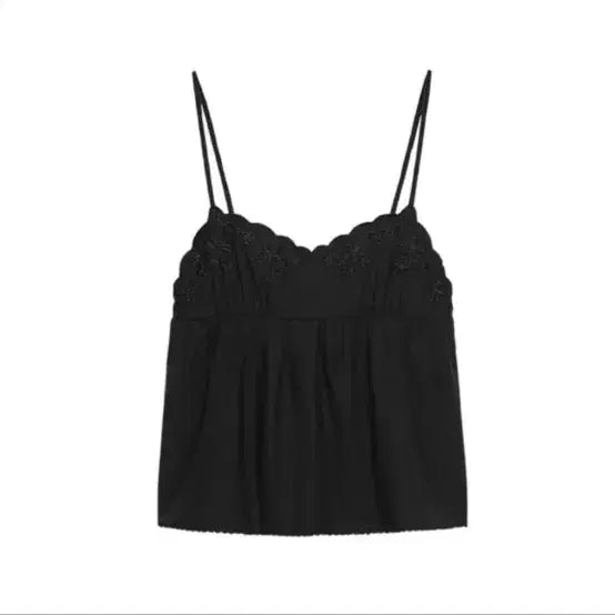 [BUNJANG] Zara Cotton Lace Sleeveless Top / 자라 코튼 레이스 슬리브리스 탑