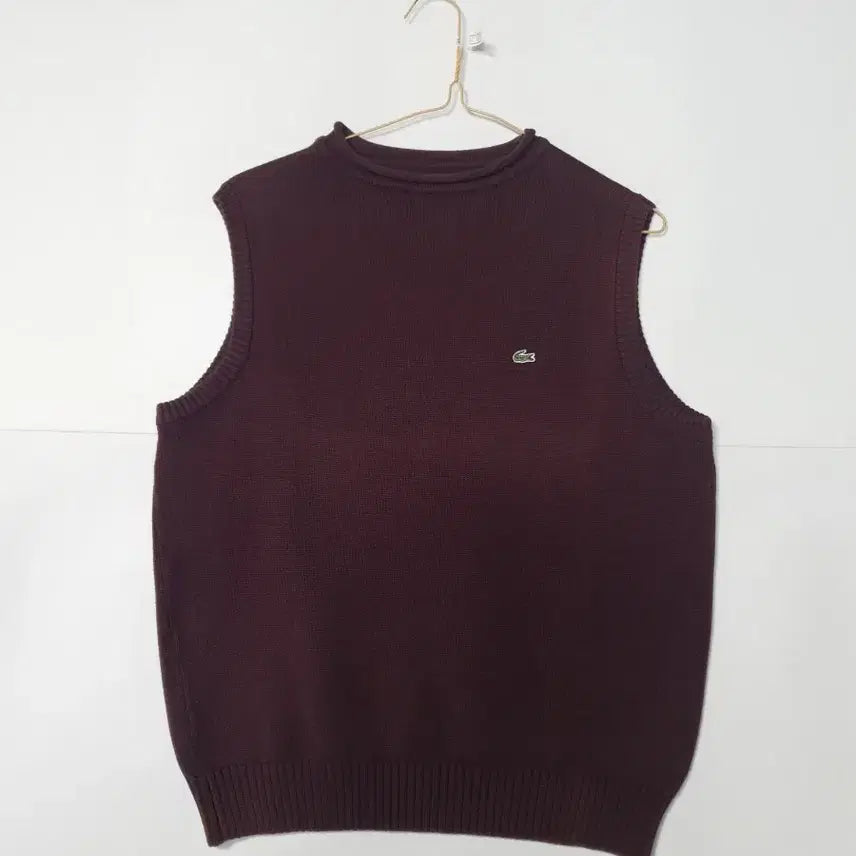 [BUNJANG] Lacoste Knit Vest Wine Color / 라코스테 니트 조끼 와인색 0424