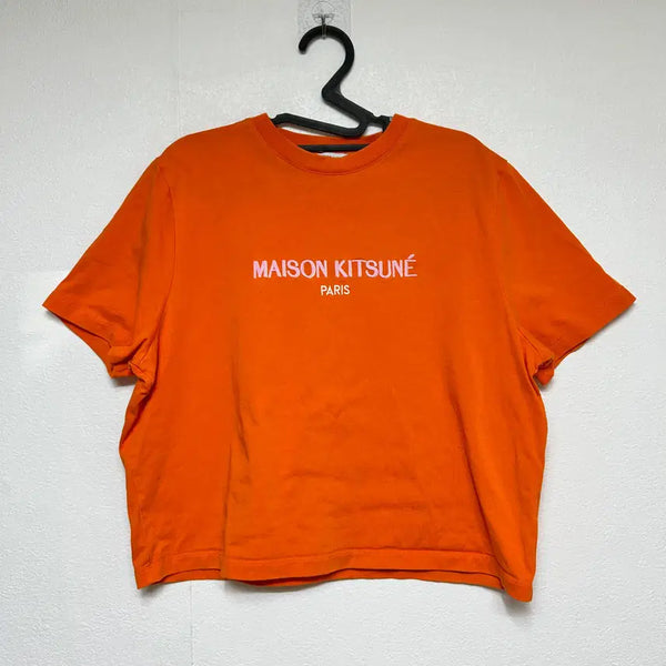 [BUNJANG] Maison Kitsuné Cropped T-Shirt / 메종키츠네 반팔 크롭티 S