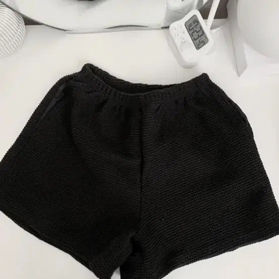 [BUNJANG] Mohae Waffle Shorts Black / 모헤 Mohae 와플 반바지 블랙