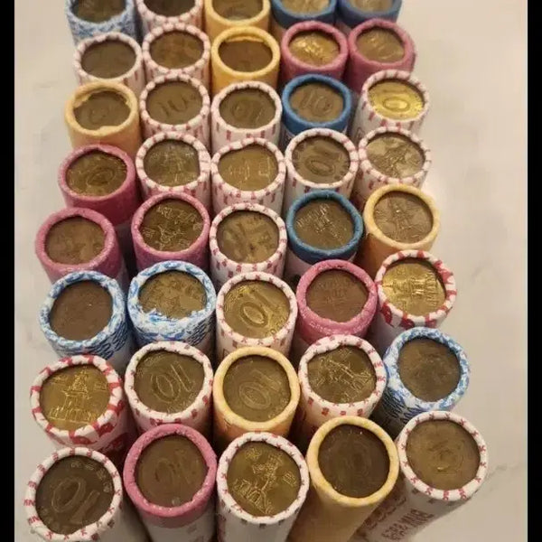 [BUNJANG] Old 10 Won Coin Rolls (50 Rolls) / 구10원동전롤 50롤