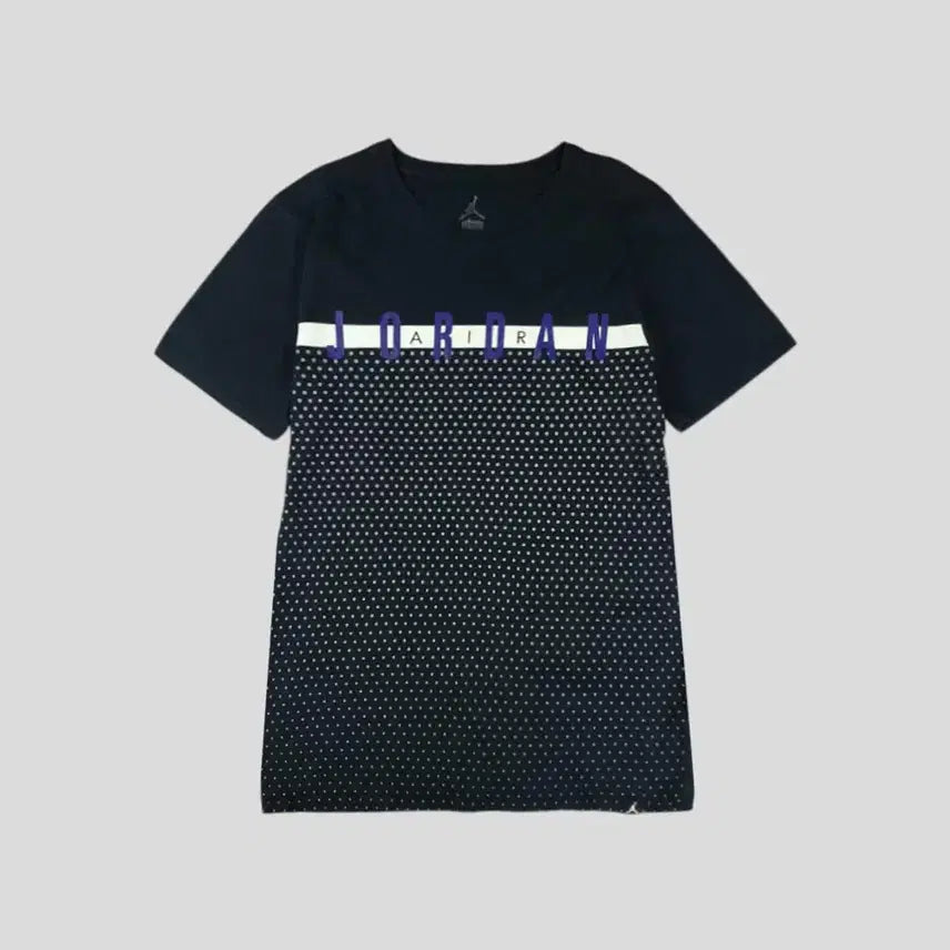 [BUNJANG] Nike Air Jordan Pigment Navy Violet Purple White Big Spellout Polka Dot Cotton T-Shirt (Size S) / 나이키 에어조던 피그먼트 네이비 바이올렛퍼플 화이트 배색 빅스펠아웃 도트패턴 땡땡이 코튼 반팔 티셔츠 S