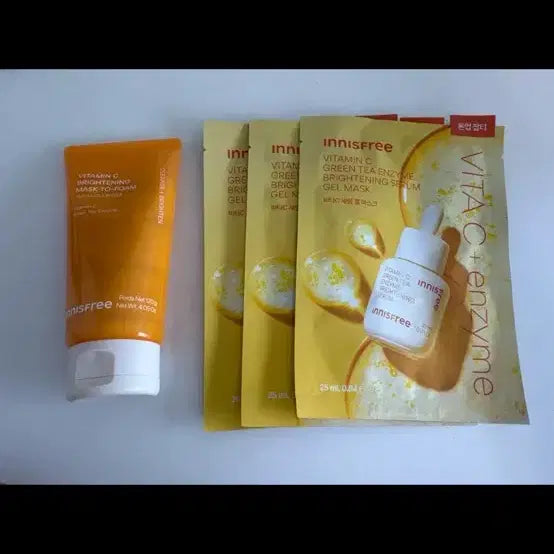 [BUNJANG] Innisfree Vitamin C Brightening Pack to Foam & Gel Mask 3 Sheets / 이니스프리 비타민C 브라이트닝 팩투폼&겔마스크팩3매