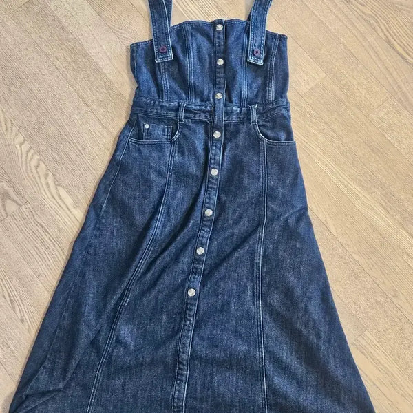 [BUNJANG] ZOOC Denim Overall Skirt / [급처]주크 ZOOC 데님 멜빵 치마