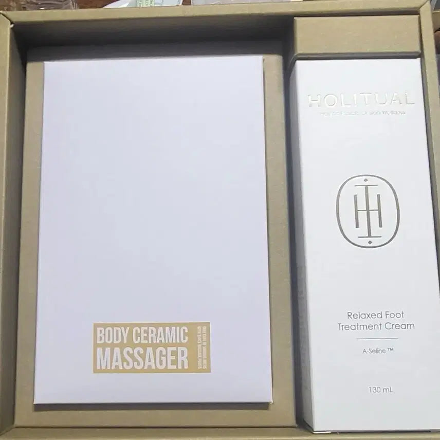 [BUNJANG] Holitual Relaxed Foot Treatment Cream & Body Ceramic Massager Set / 홀리투얼 릴렉스드 풋 트리트먼트 크림 바디 세라믹 마사지기 세트