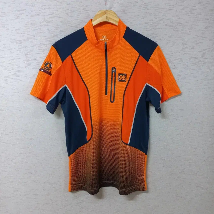 [BUNJANG] KOLON SPORT Orange Half-Zip T-Shirt Men's 95 / B7-21/코오롱스포츠 오렌지색 반집업 티셔츠 남성95