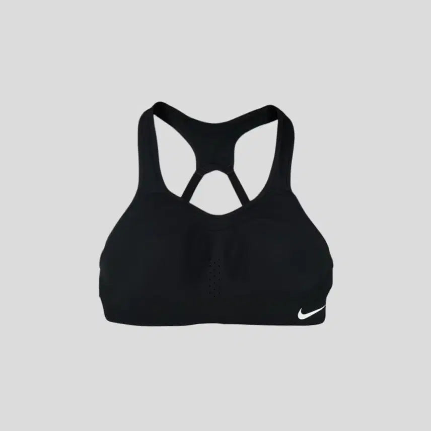 [BUNJANG] Nike Women's Dri-FIT High Support Sports Bra - Black/White (Size S) / 나이키 블랙 화이트 배색 스우시 로고 알파 하이서포트 백후크 드라이핏 스포츠브라 브라탑 슬리브리스 민소매 나시 WOMANS S