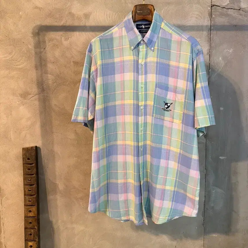 [BUNJANG] Polo Ralph Lauren Madras Shirt Men's 105 / 폴로 랄프로렌 마드라스 셔츠 남성105